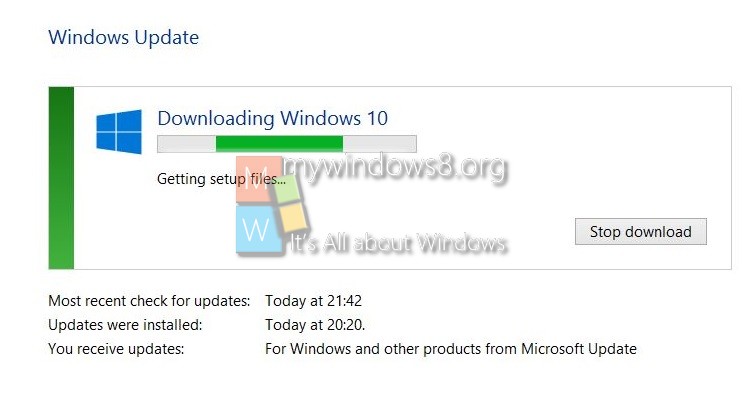 Windows 10 upgrade setting up