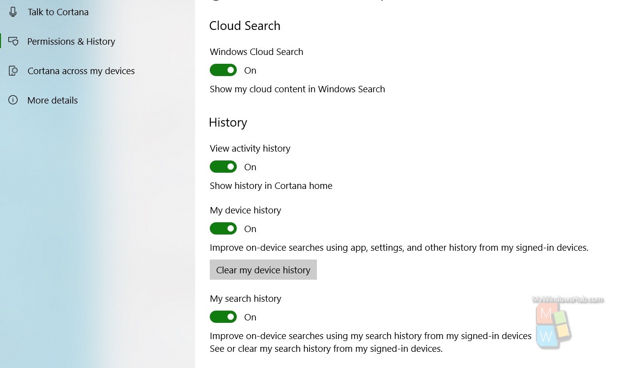 windows cloud search