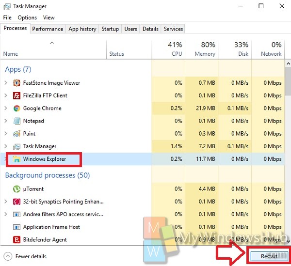 How to Restart the Windows Explorer.exe Process