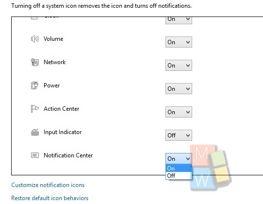 Notification center customize