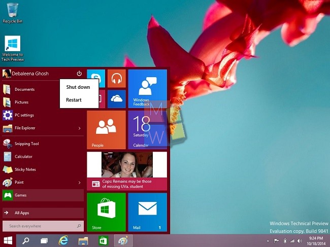 Windows 10 Start Menu