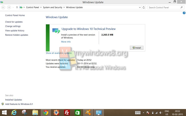 upgrade 8.1 to windows 10