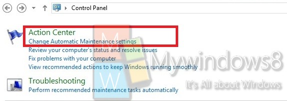 change automatic maintenance settings