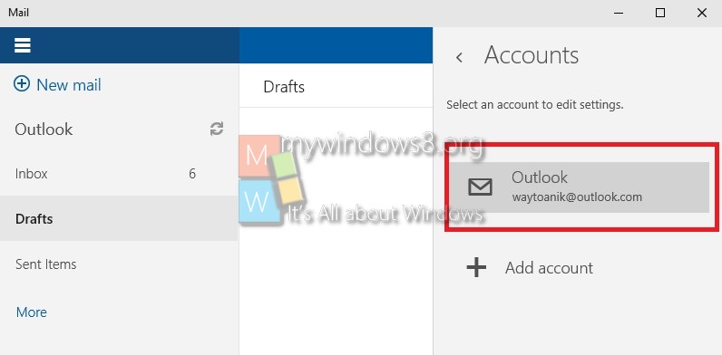 cant change account name microsoft outlook