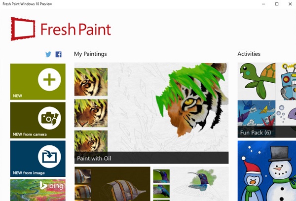 how to use fresh paint windows 10