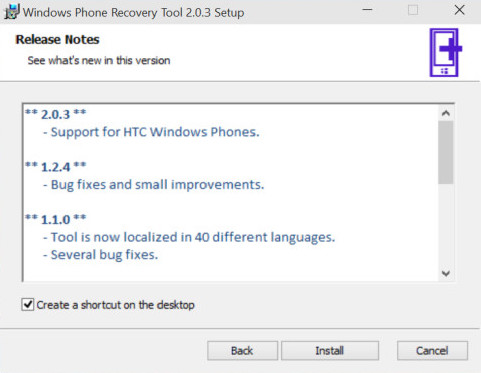 Microsoft updated Windows Phone Recovery Tool