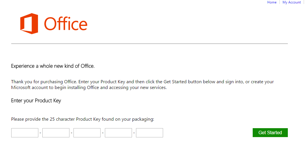 Office 365 Enter Subscription Key