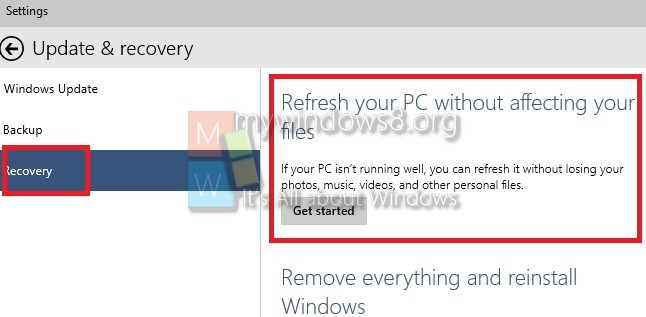 How To Refresh Windows 10 Pc Without Affecting Files Mw8 9455