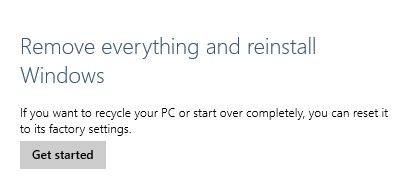 Remove Everything and Reinstall Windows