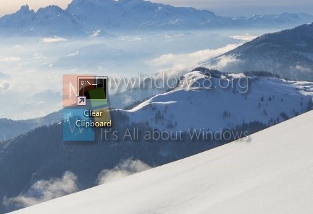 Clear Clipboard SHortcut created
