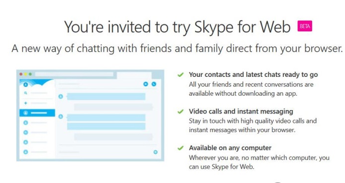 Skype for Web Beta is now open