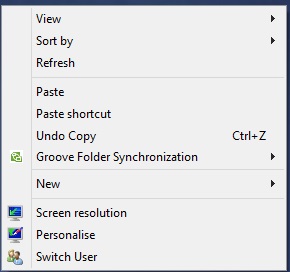 Add Switch User to Context menu