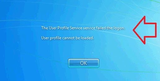 error packing profile windows 7