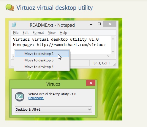Virtuoz: Virtual Desktops for Windows 7