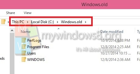 Windows.old folder