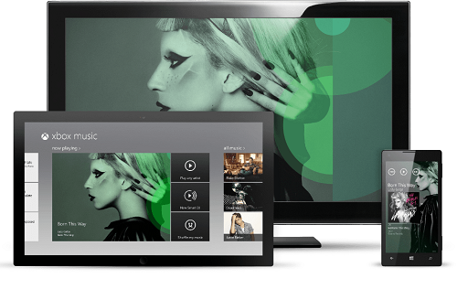 New concept for Xbox Music for Windows 10